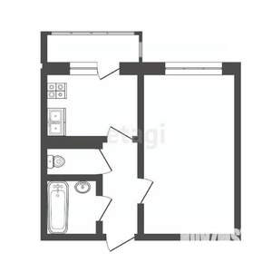 1-к квартира, на длительный срок, 33м2, 2/10 этаж