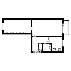 2-к квартира, на длительный срок, 29м2, 3/5 этаж