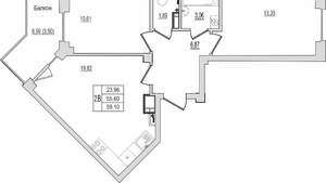 2-к квартира, вторичка, 59м2, 10/10 этаж