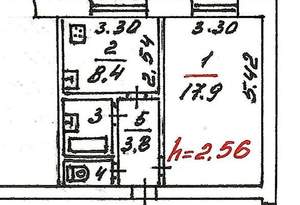 1-к квартира, вторичка, 35м2, 5/5 этаж