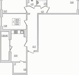3-к квартира, вторичка, 84м2, 7/10 этаж