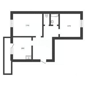 2-к квартира, вторичка, 55м2, 4/9 этаж