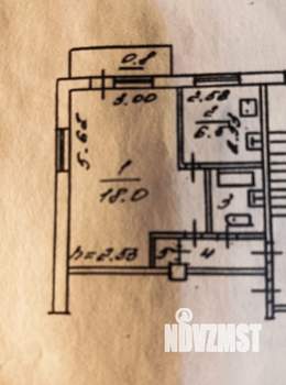 1-к квартира, вторичка, 31м2, 3/5 этаж