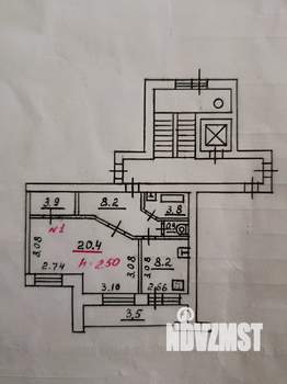 1-к квартира, вторичка, 45м2, 2/10 этаж