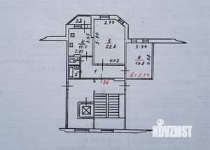 2-к квартира, вторичка, 64м2, 7/9 этаж