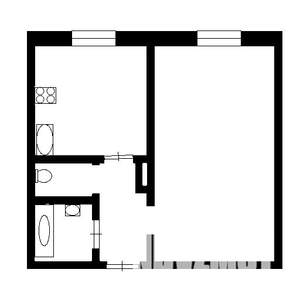 1-к квартира, вторичка, 33м2, 1/5 этаж