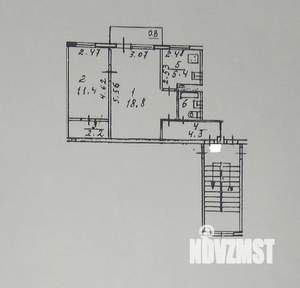 2-к квартира, вторичка, 45м2, 3/5 этаж