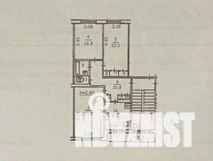 3-к квартира, вторичка, 66м2, 4/5 этаж