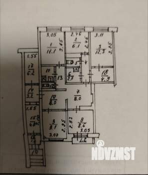 3-к квартира, вторичка, 98м2, 1/5 этаж