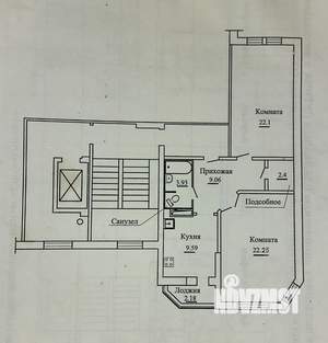 2-к квартира, вторичка, 69м2, 9/9 этаж