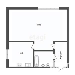 1-к квартира, вторичка, 31м2, 4/5 этаж