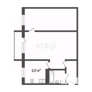 2-к квартира, вторичка, 46м2, 2/5 этаж