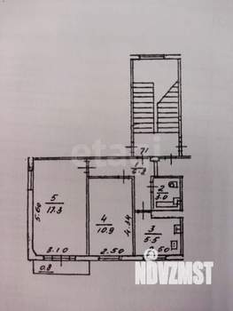 2-к квартира, вторичка, 43м2, 3/5 этаж