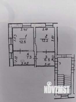 2-к квартира, вторичка, 39м2, 2/2 этаж