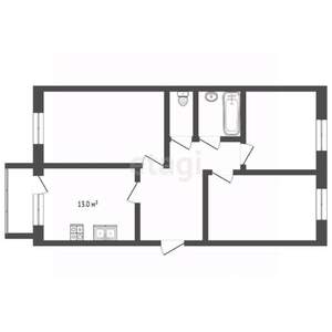 3-к квартира, вторичка, 66м2, 3/5 этаж