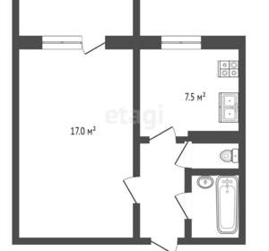 1-к квартира, вторичка, 33м2, 6/9 этаж