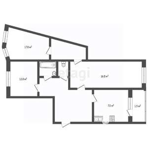 3-к квартира, вторичка, 82м2, 5/5 этаж