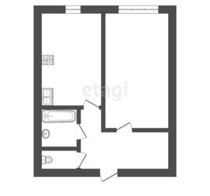 1-к квартира, вторичка, 29м2, 1/5 этаж