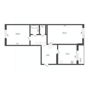 2-к квартира, вторичка, 53м2, 2/5 этаж