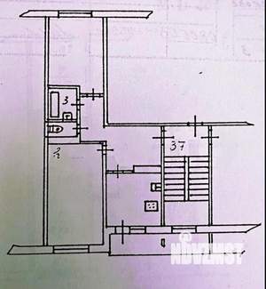 2-к квартира, вторичка, 53м2, 3/5 этаж