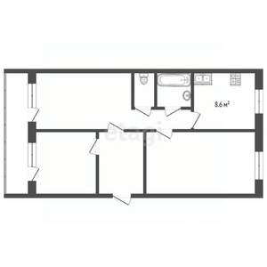 3-к квартира, вторичка, 67м2, 4/5 этаж