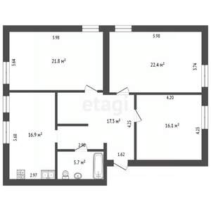 3-к квартира, вторичка, 102м2, 5/5 этаж