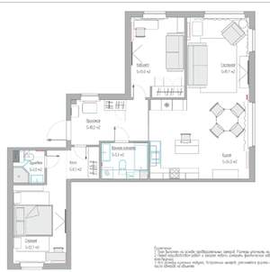 3-к квартира, вторичка, 90м2, 1/3 этаж