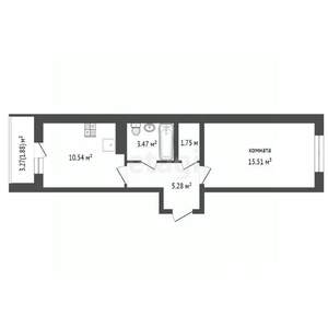 1-к квартира, вторичка, 36м2, 9/9 этаж