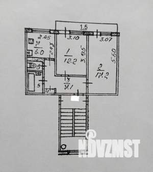 2-к квартира, вторичка, 47м2, 5/5 этаж