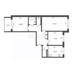 3-к квартира, вторичка, 63м2, 6/10 этаж