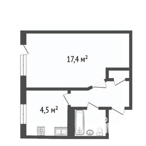 1-к квартира, вторичка, 28м2, 3/5 этаж