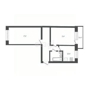 2-к квартира, вторичка, 44м2, 2/5 этаж
