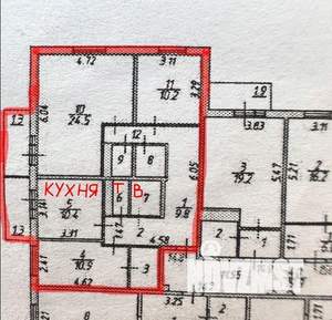 3-к квартира, вторичка, 84м2, 5/10 этаж