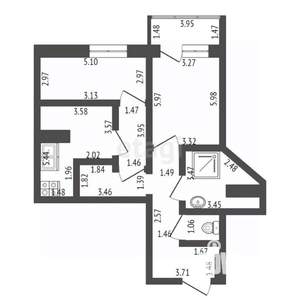 3-к квартира, вторичка, 89м2, 5/5 этаж