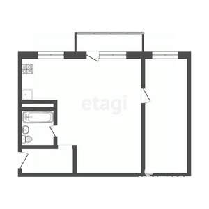 2-к квартира, вторичка, 43м2, 5/5 этаж