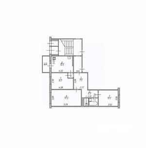 3-к квартира, вторичка, 68м2, 1/5 этаж